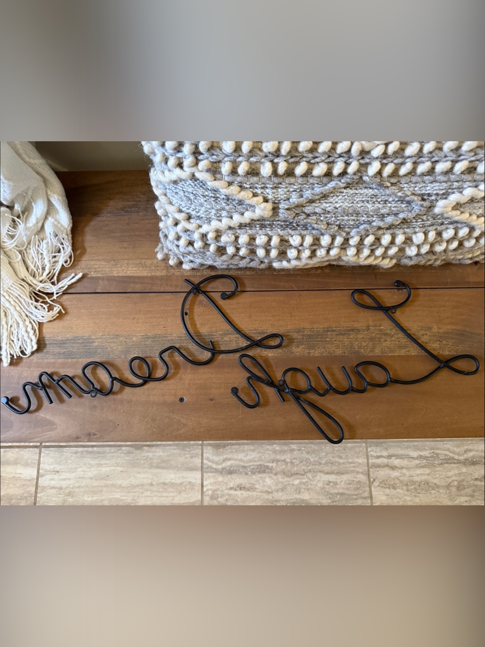 Black "Dream,Live & Laugh" Metal Script Wall Decor - Picture 2 of 5
